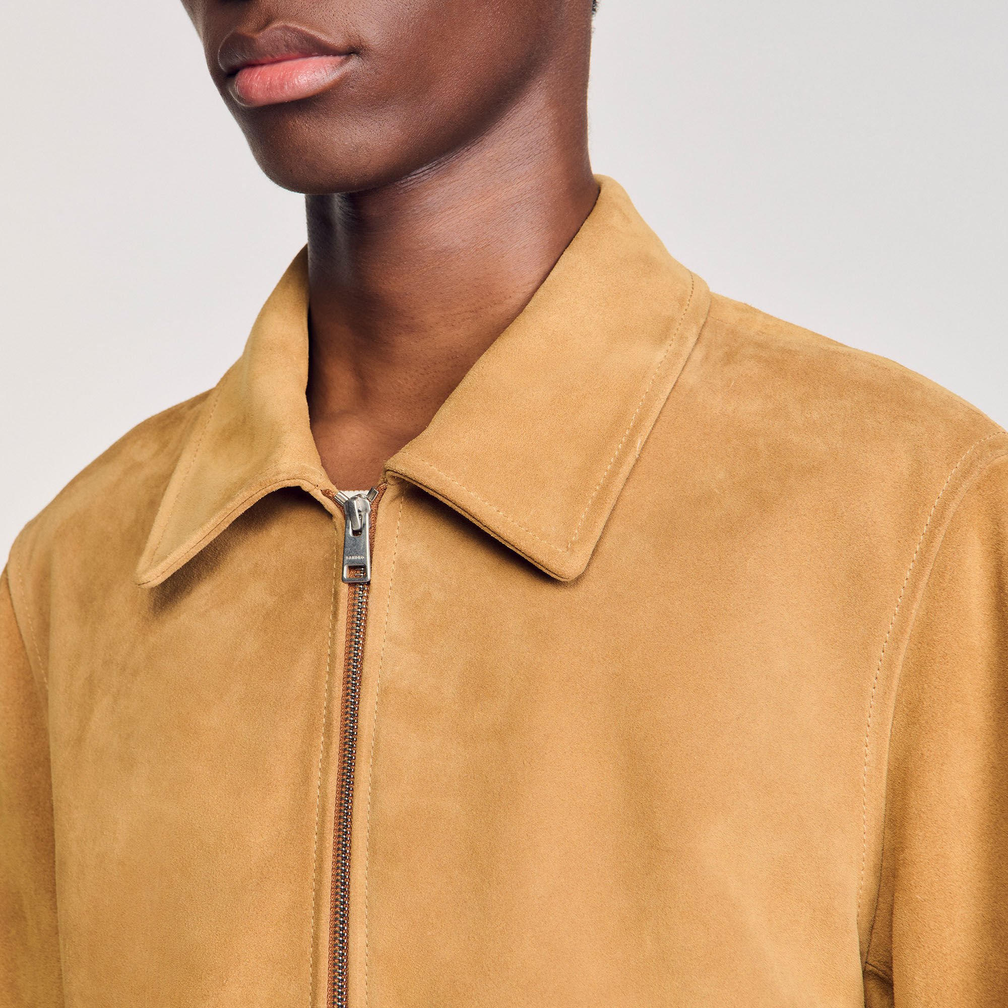 Blouson en croute de cuir