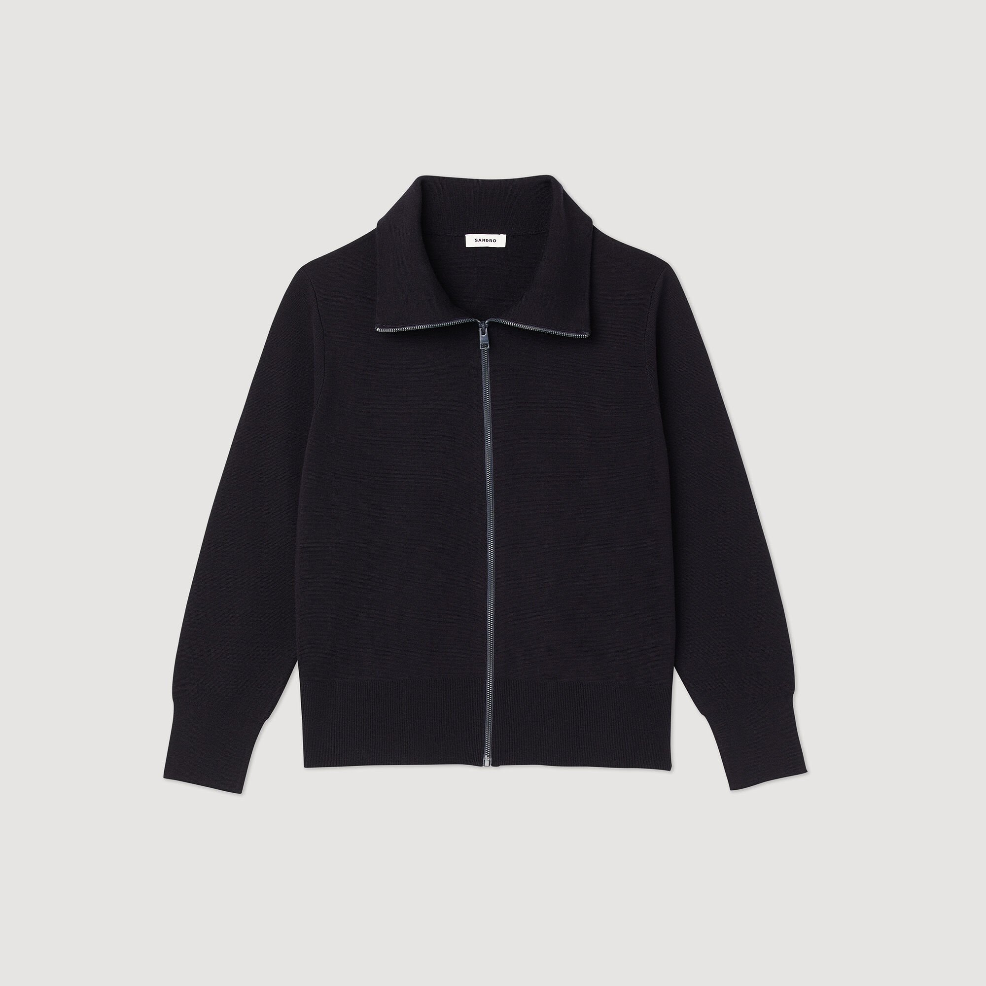 Cardigan zippé en laine