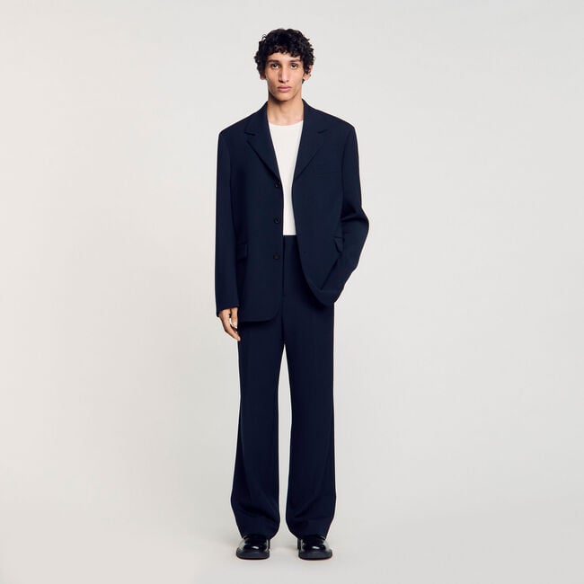Veste de costume oversize en laine