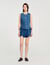 Top en denim strassé