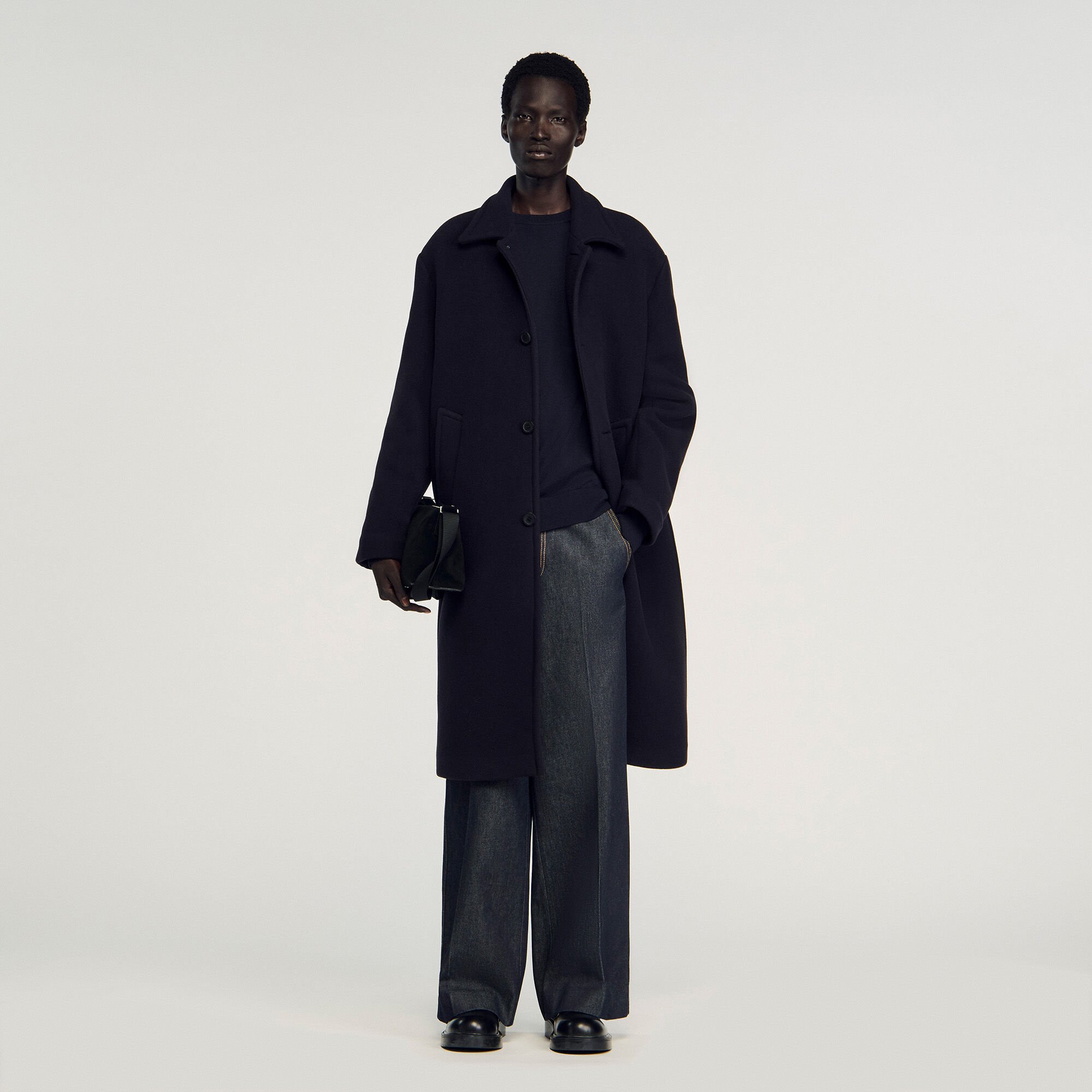 Manteau en laine et cachemire