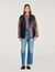 Blouson oversize en cuir à studs