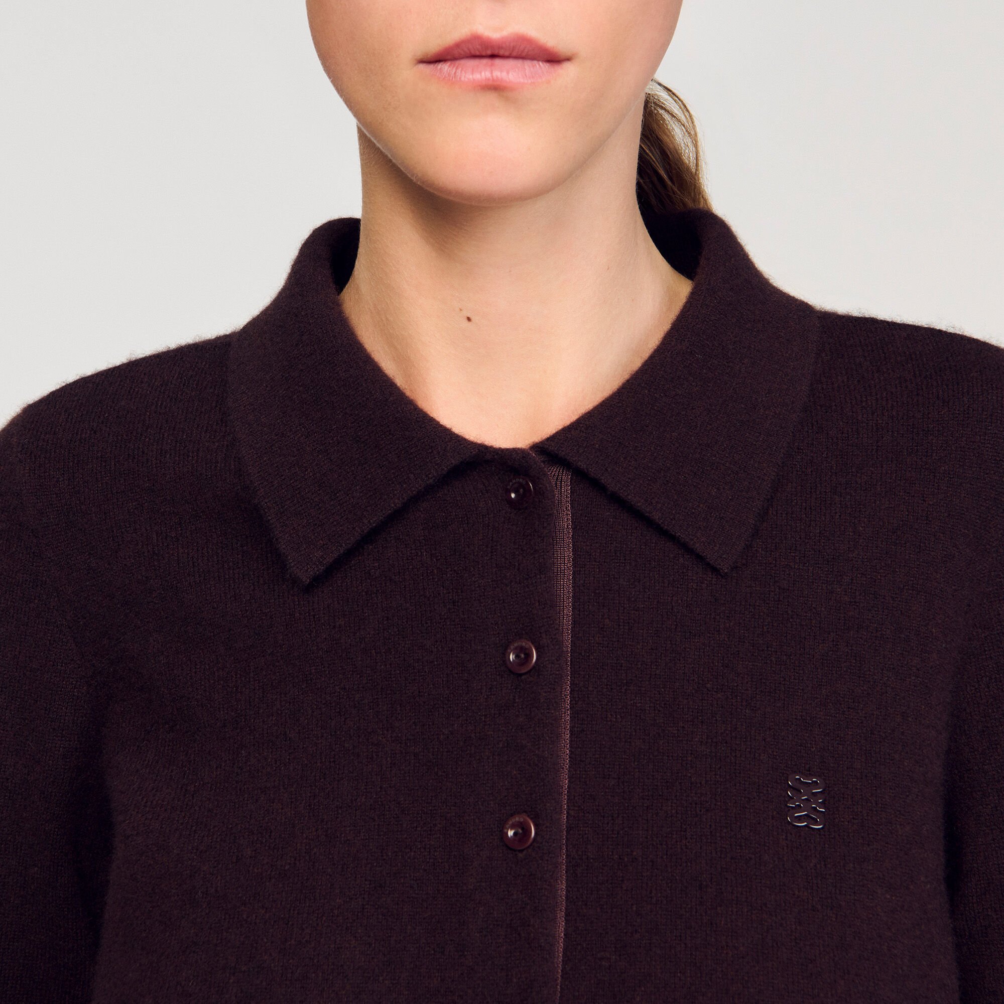 Cardigan à col chemise