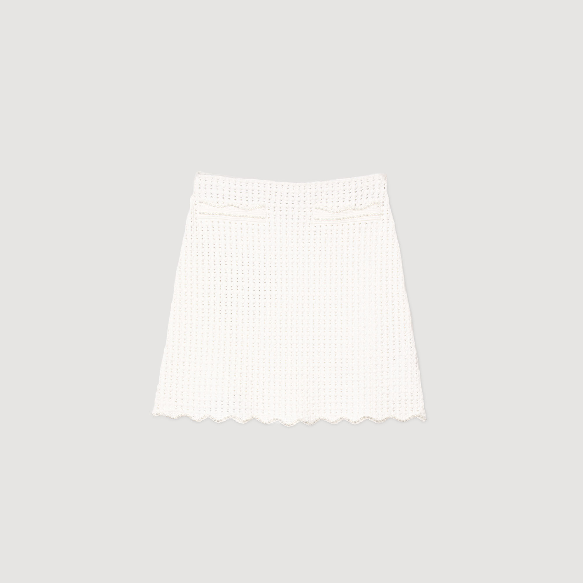 Jupe courte en maille perlée