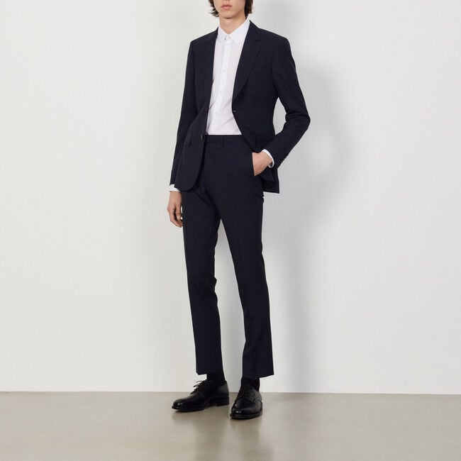 Pantalon de costume en laine vierge