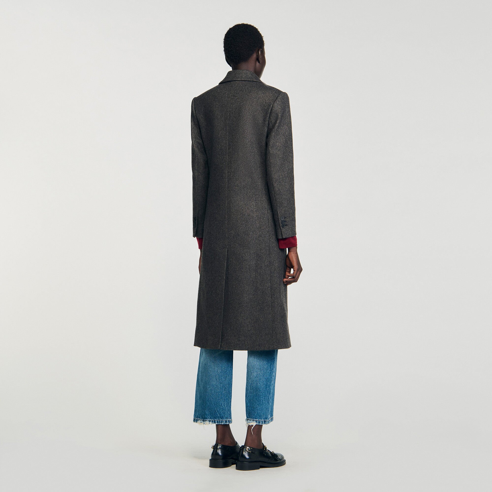 Manteau cintré double boutonnage