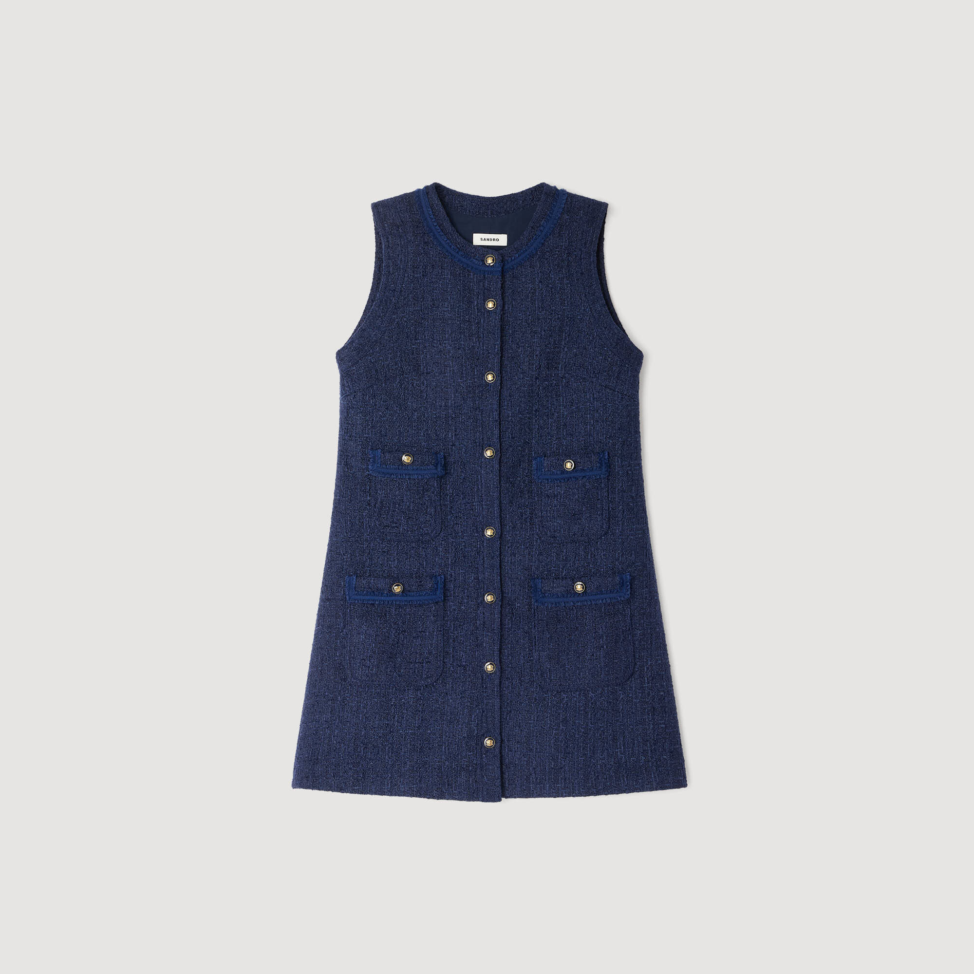 Robe courte en tweed