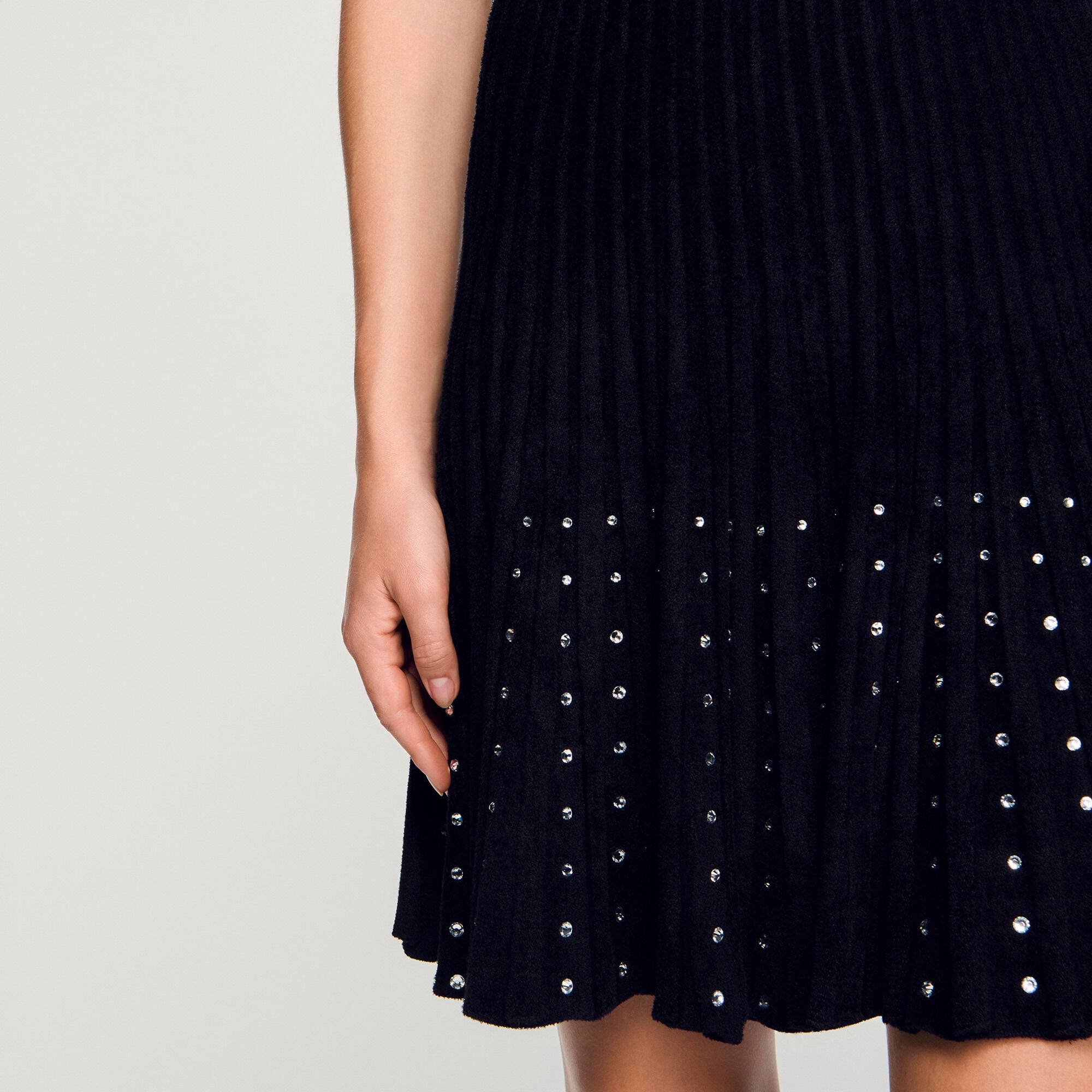 Robe courte &agrave; strass - Femme | Sandro Paris
