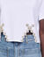 T-shirt court orné de strass