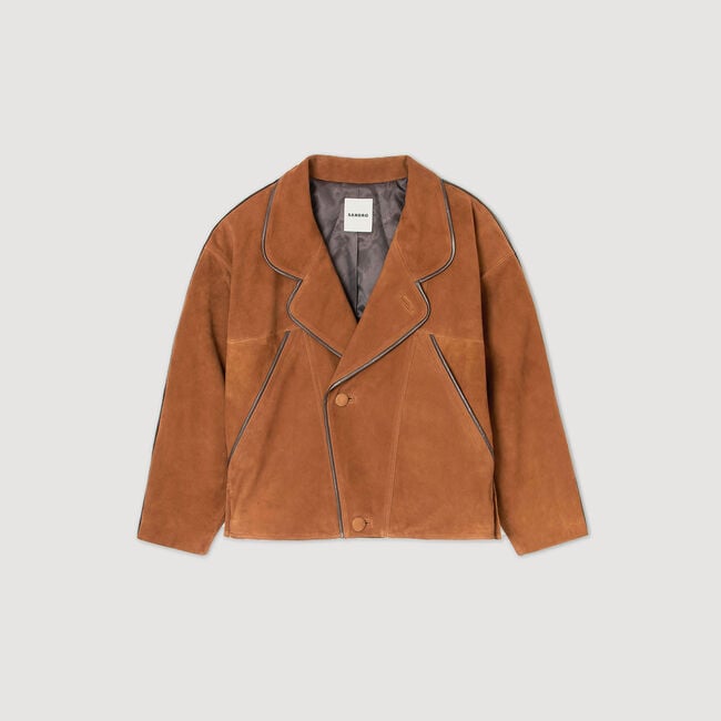 Blouson en daim oversize