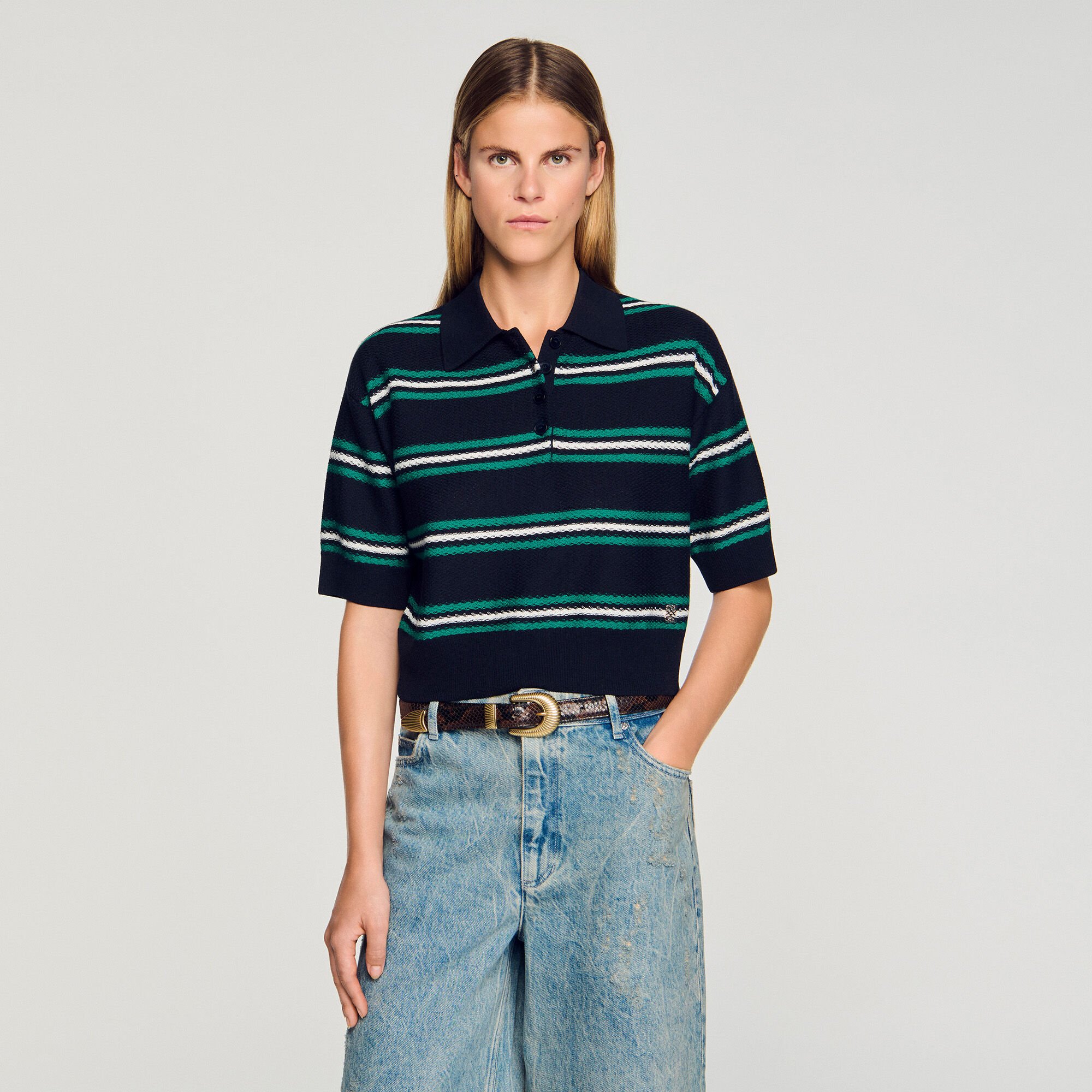 Pull à col polo