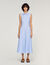 Robe longue en coton &agrave; rayures