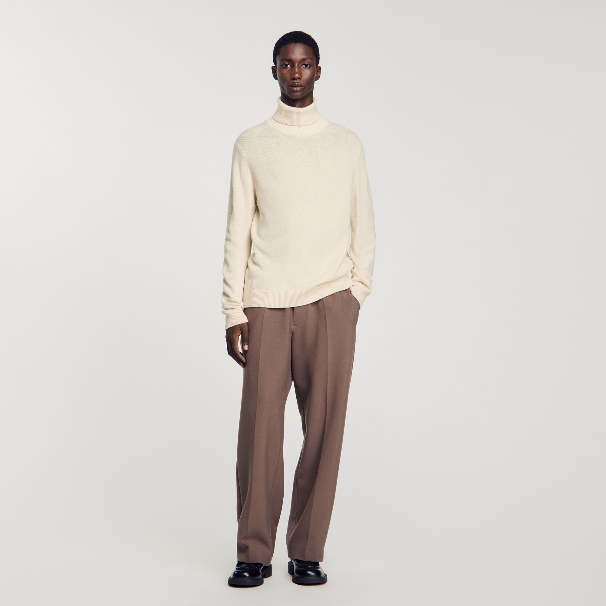 Pantalon large marron pour homme Sandro Paris