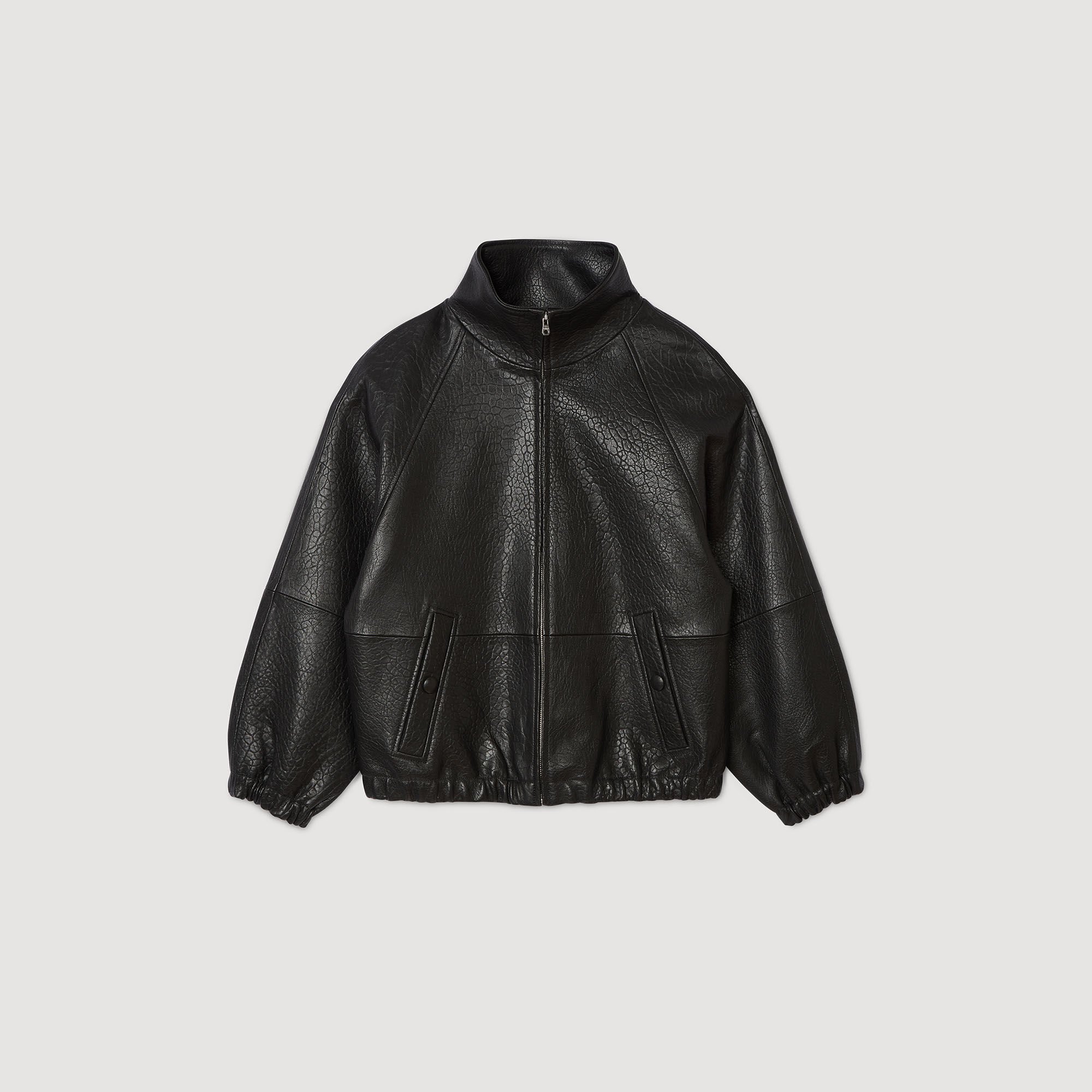 Blouson en cuir oversize
