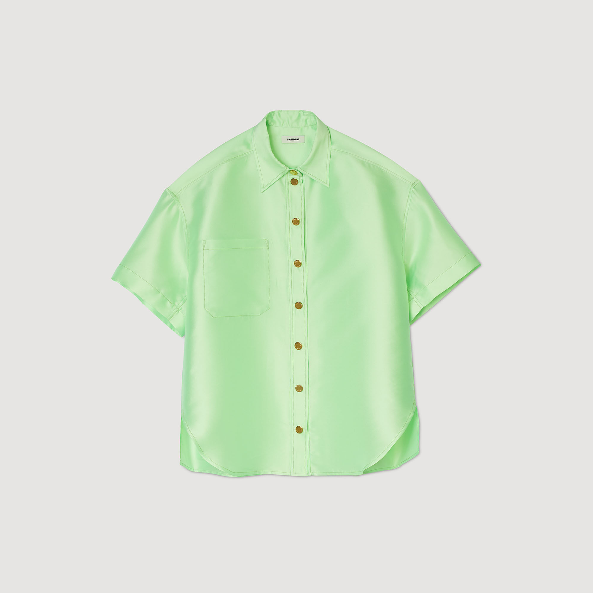 Chemise oversized satinée