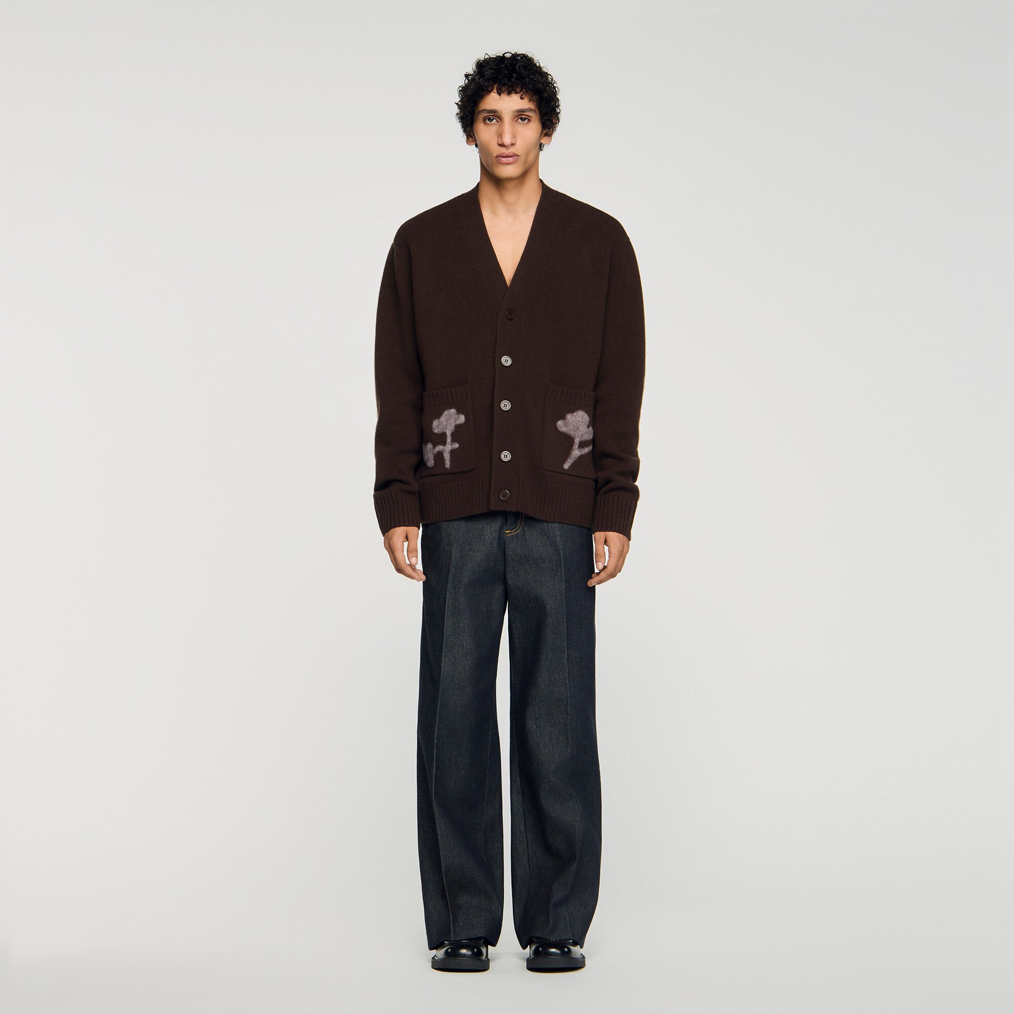 Cardigan à motifs fleurs