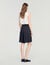Short long taille haute &agrave; plis