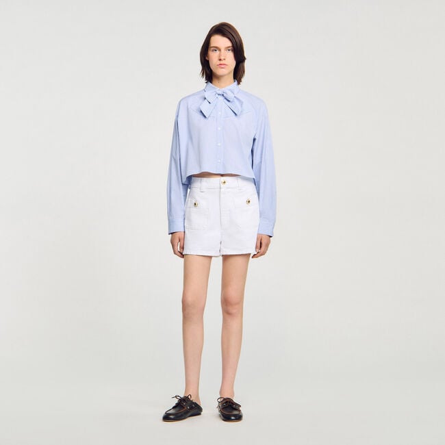 Chemise à col nœud