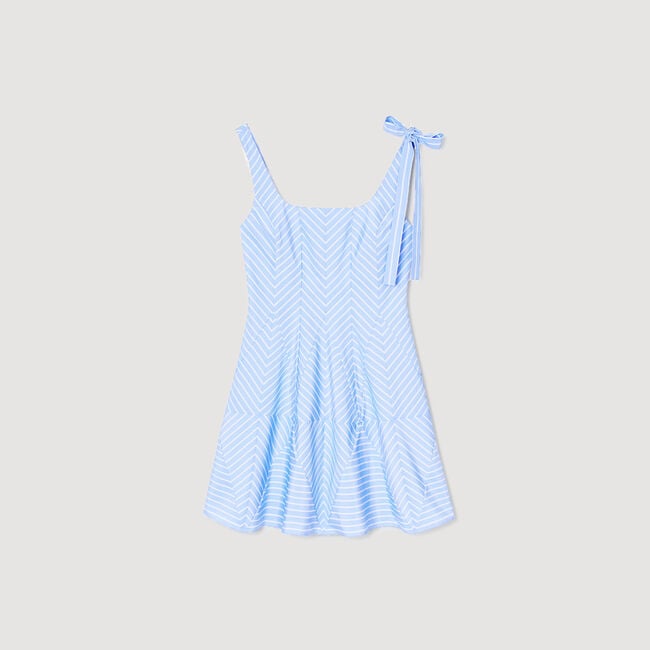 Robe courte à rayures