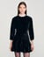 Robe courte en velours perlée