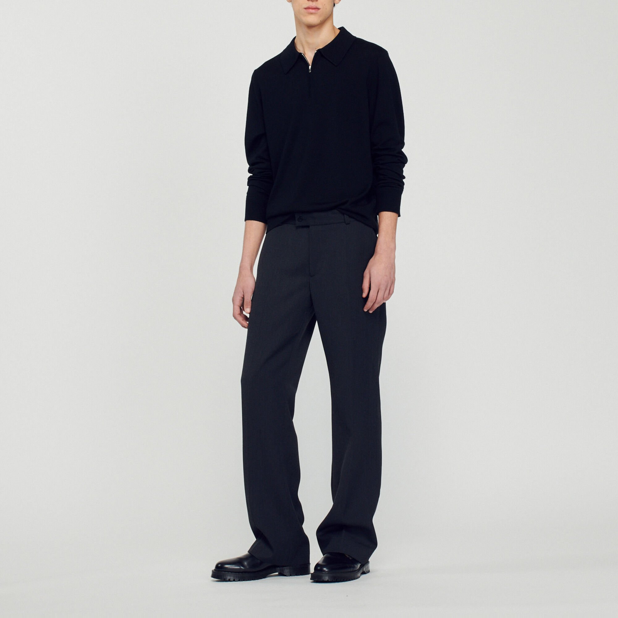 Pull polo en maille
