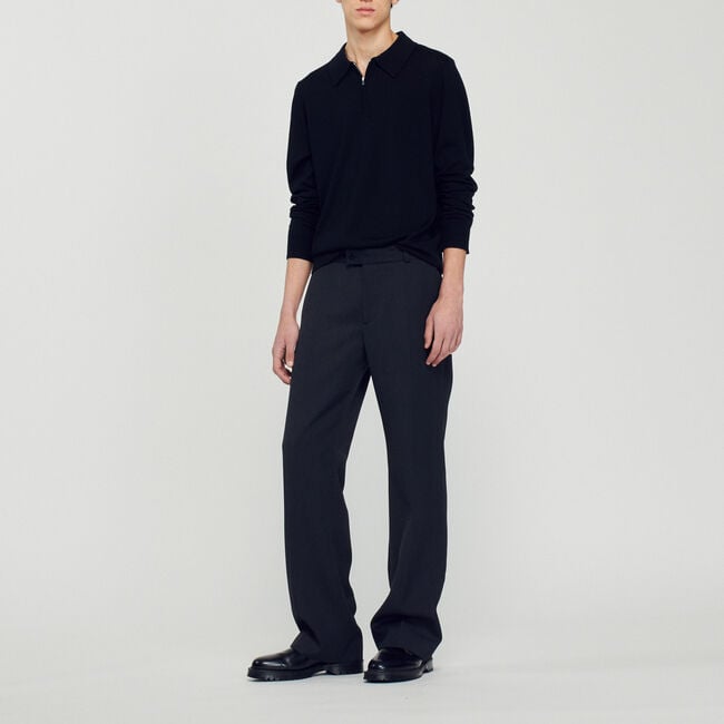 Pull polo en maille