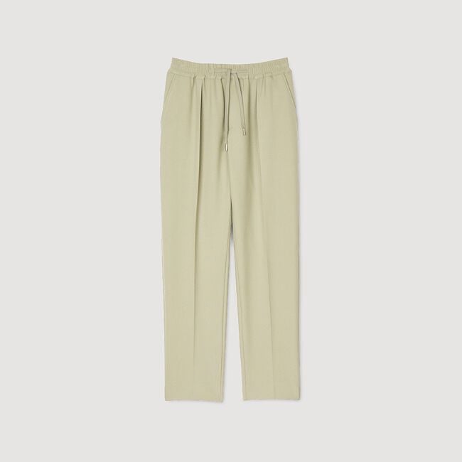 Pantalon droit élastiqué