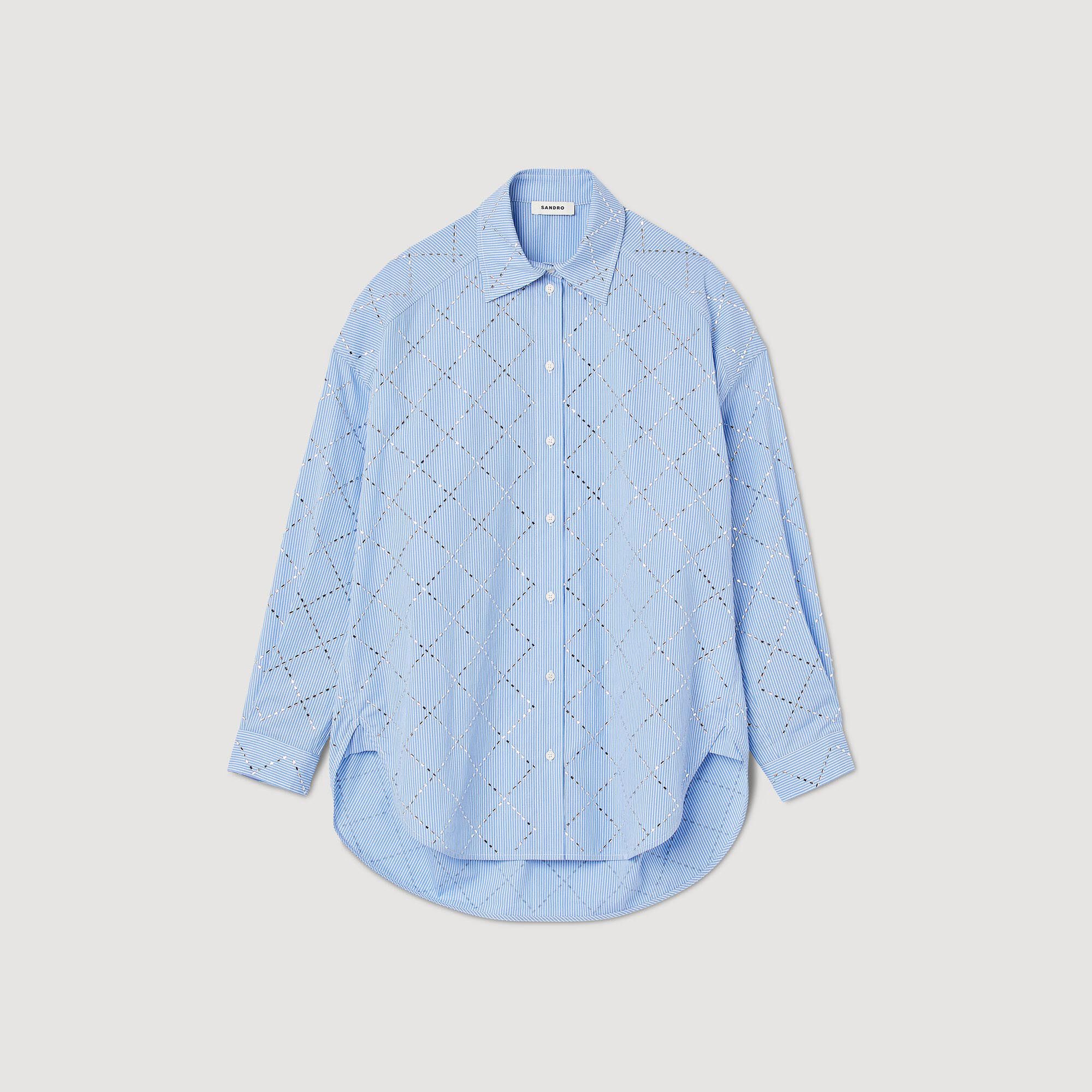 Chemise bleu sandro femme online