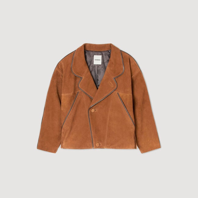 Blouson en daim oversize