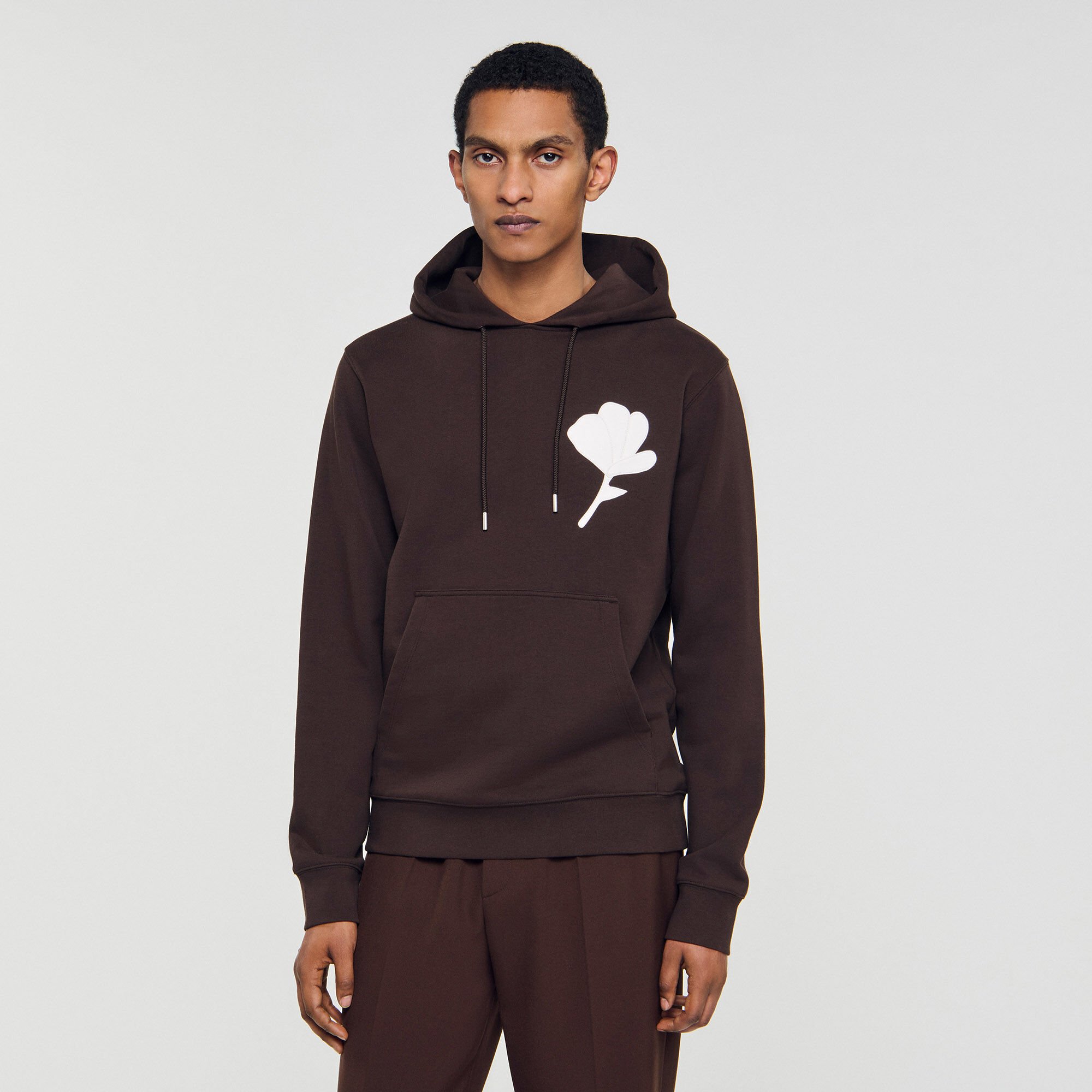 Sweatshirt à patch fleur