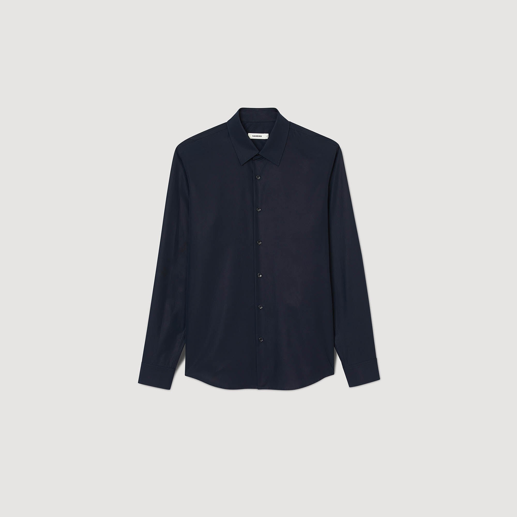 Chemise ajustée en coton stretch