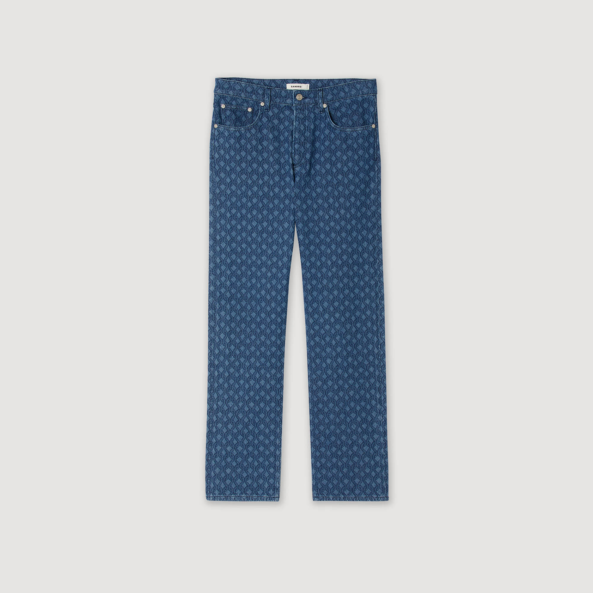 Jean baggy à motif corde