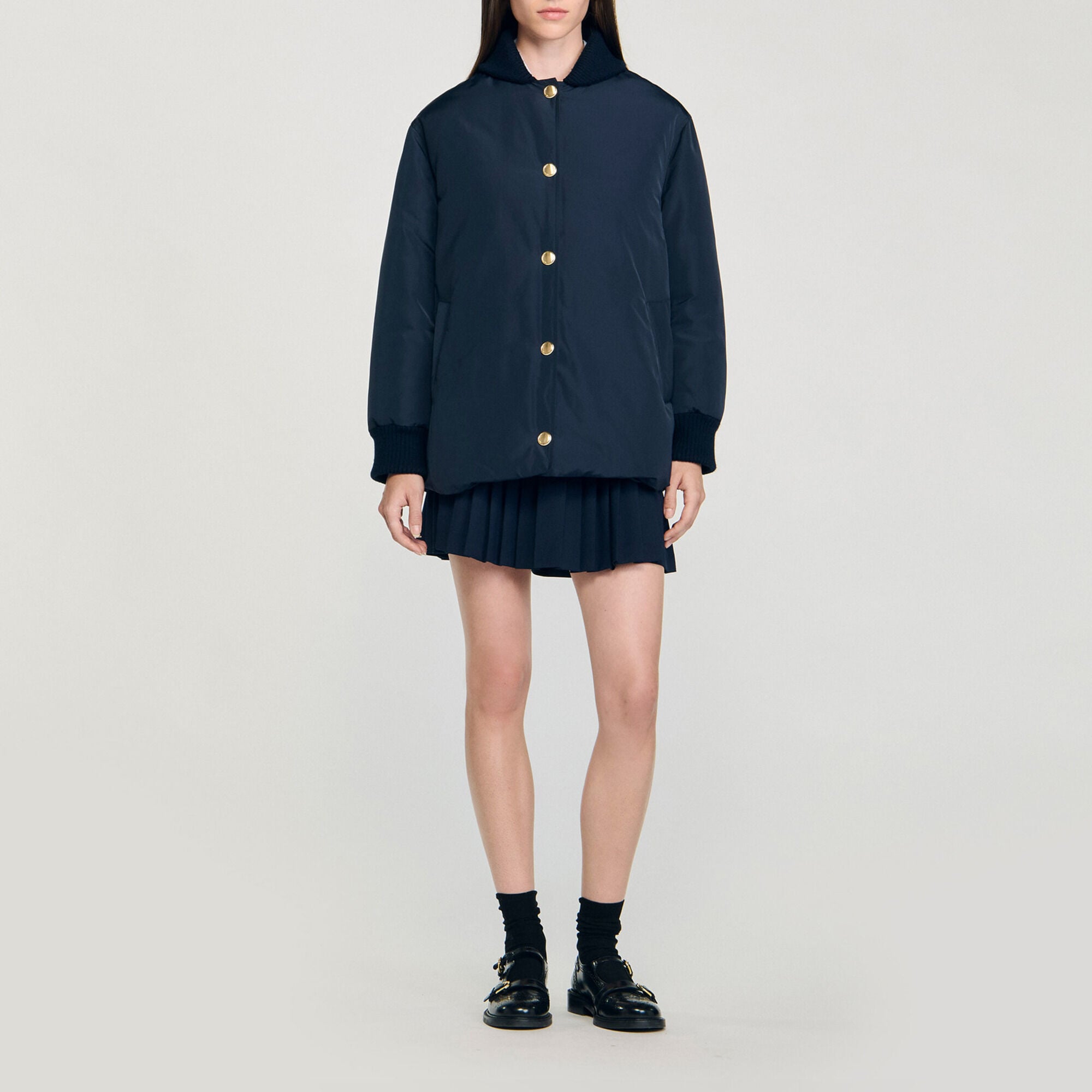Doudoune &agrave; col teddy - Femme | Sandro Paris