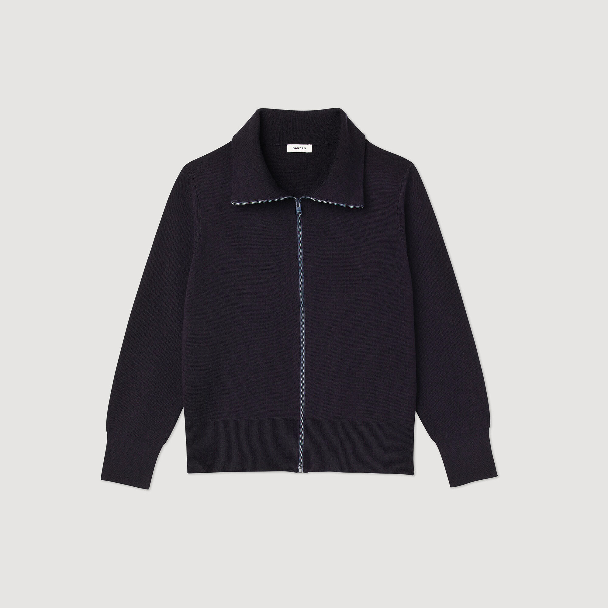 Cardigan zippé en laine