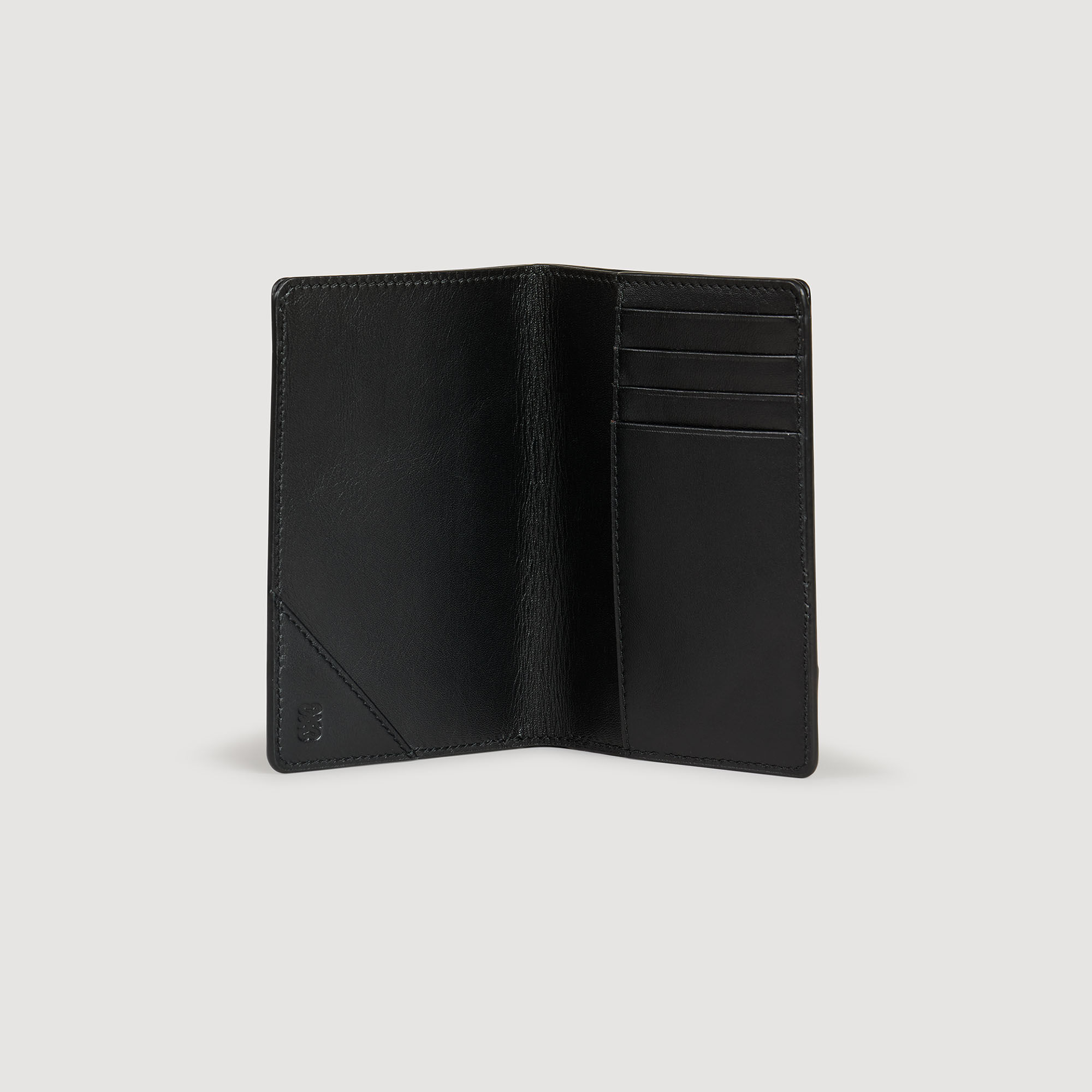 Pochette de passeport en cuir et suède