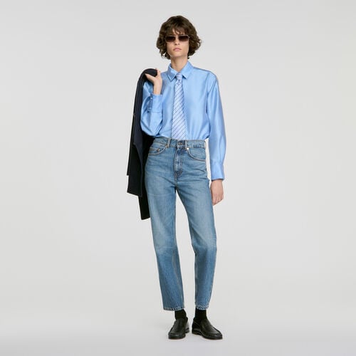 Sandro Chemise satinée détail bijou