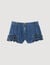 Short en denim à volants 