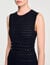 Robe longue en maille à studs