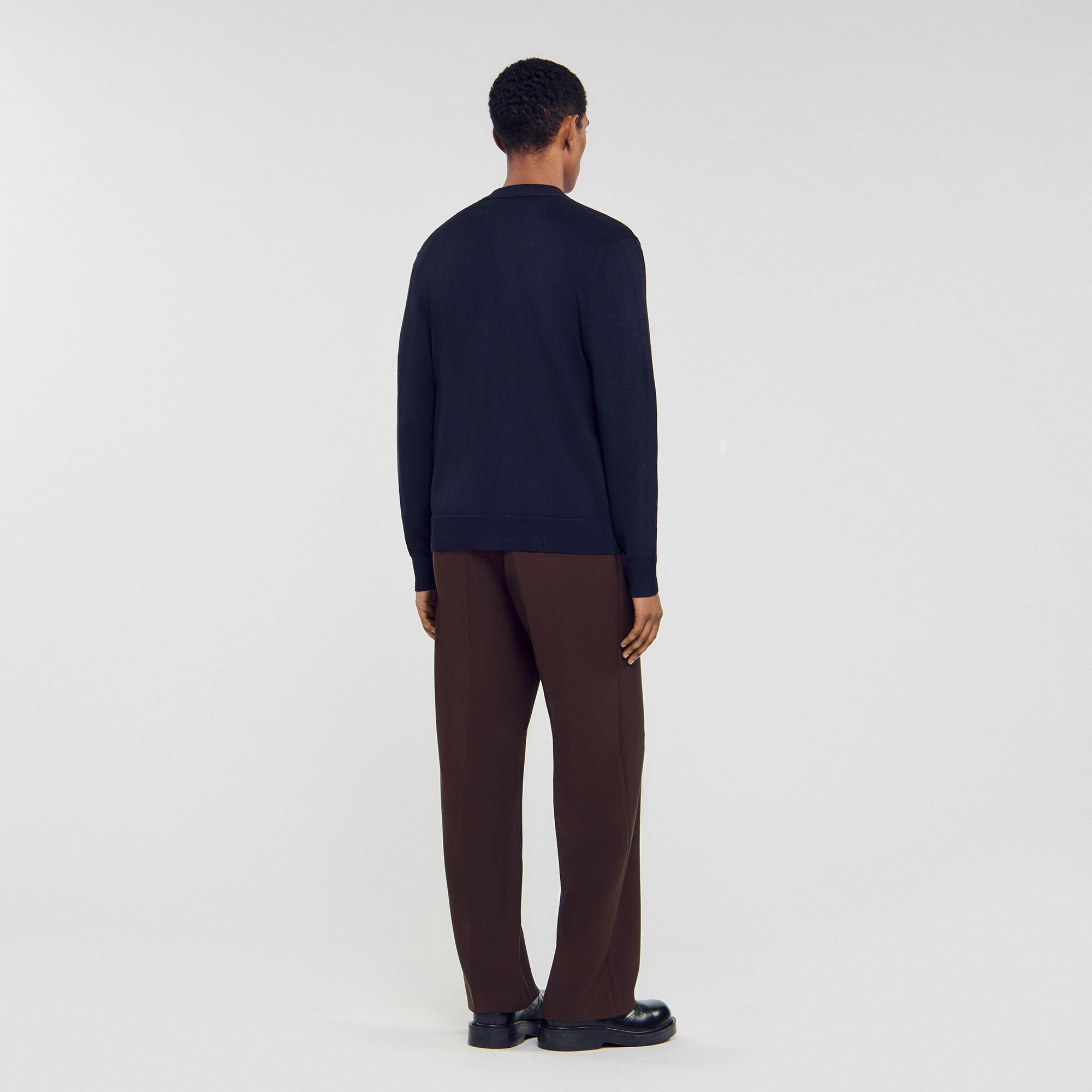 Cardigan à broderie corde
