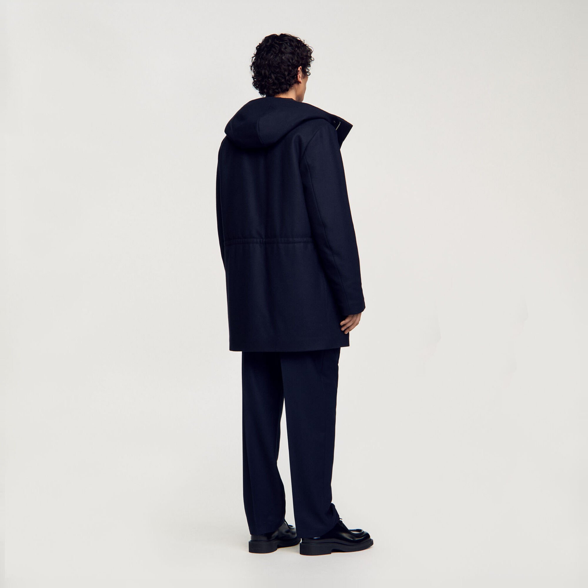 Parka en laine à capuche