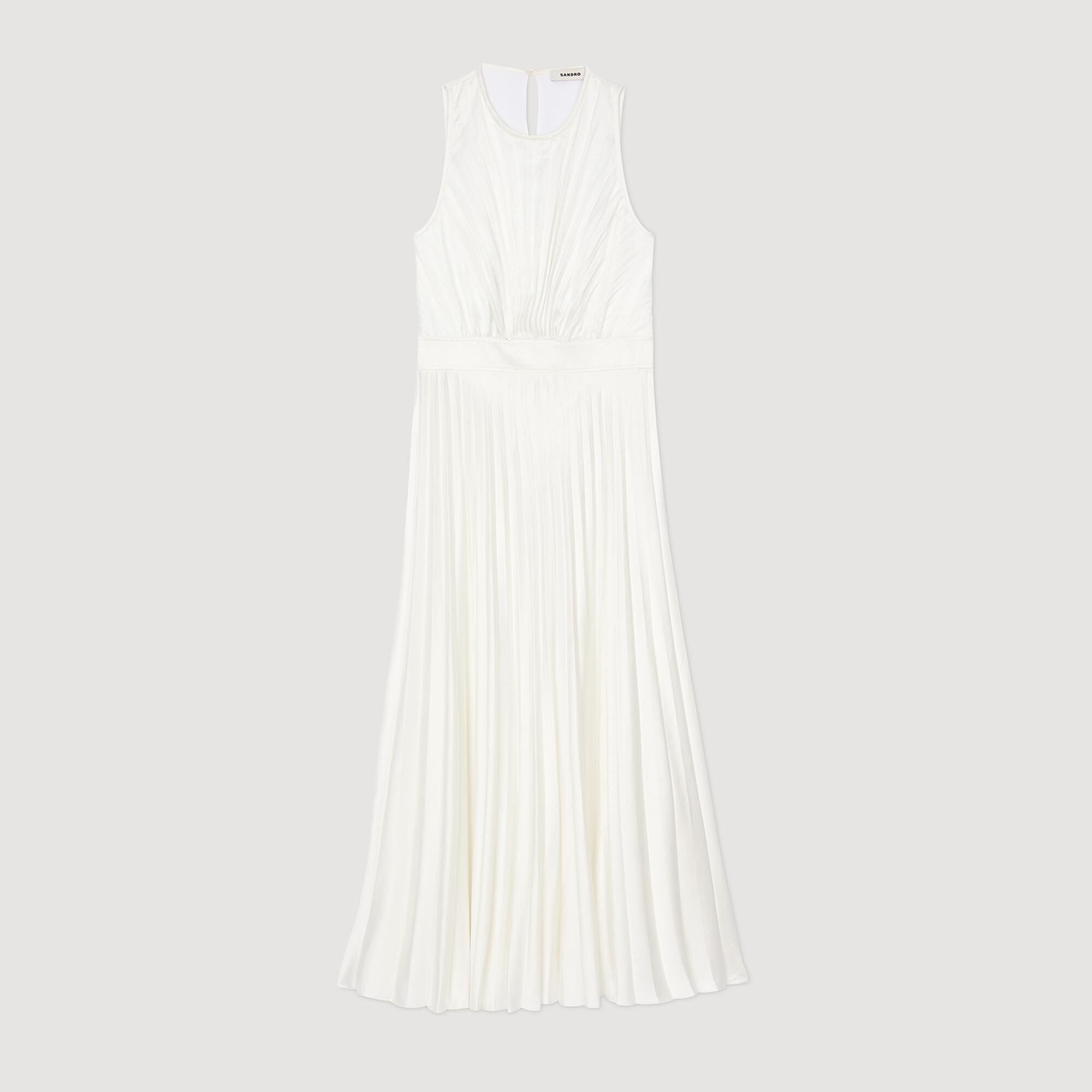 Robe longue plissée