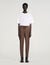 Pantalon élastiqué en laine