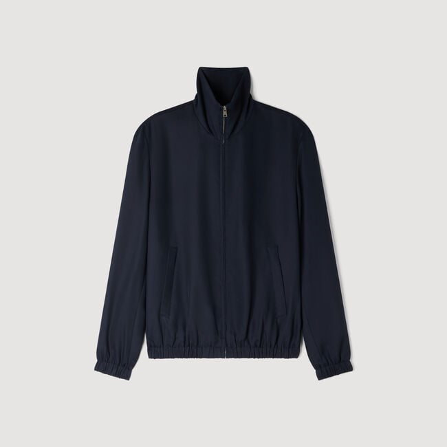 Blouson zipp&eacute; &agrave; col montant 