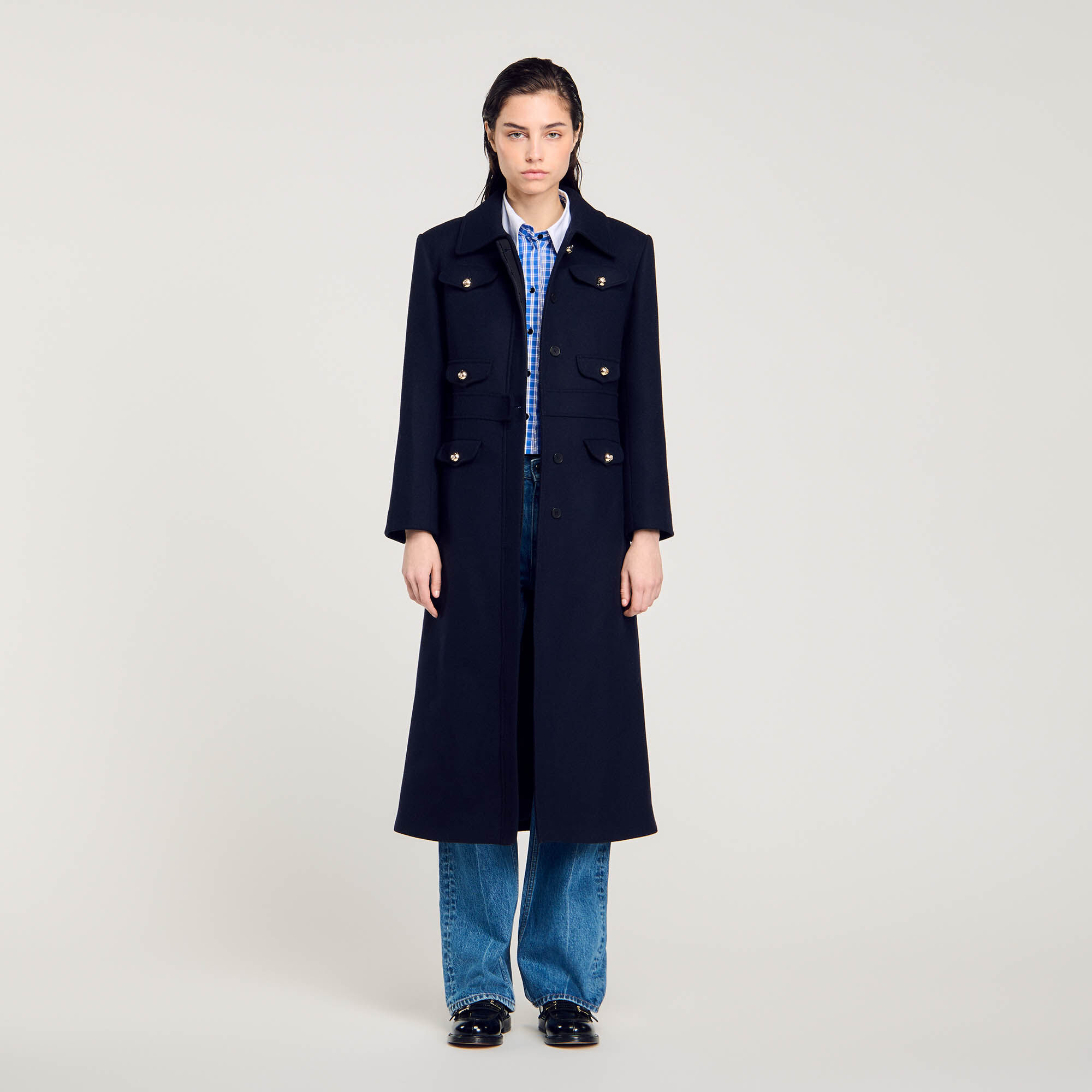 Manteau long femme cintré online