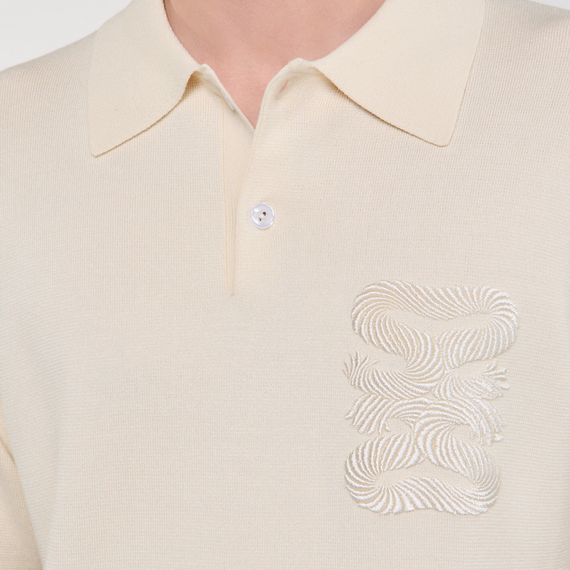 Polo à broderie corde