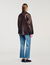 Blouson oversize en cuir à studs
