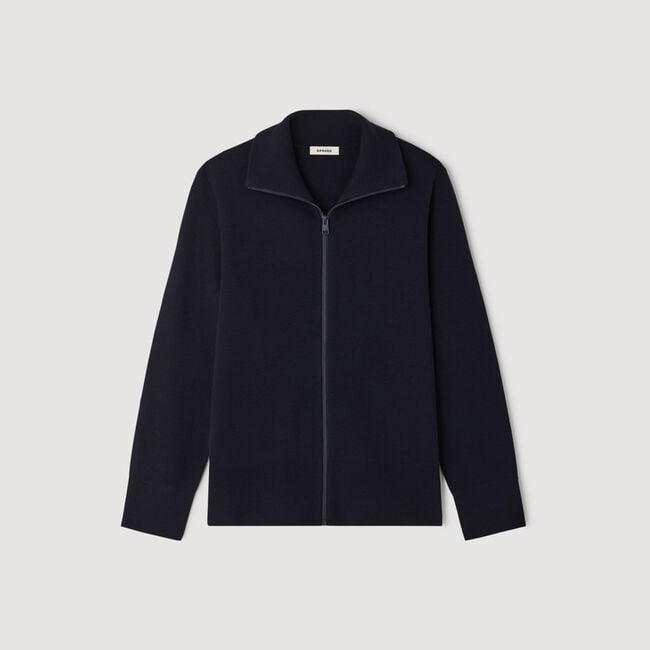 Cardigan zipp&eacute; en laine