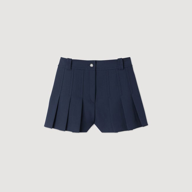 Short de tailleur à plis