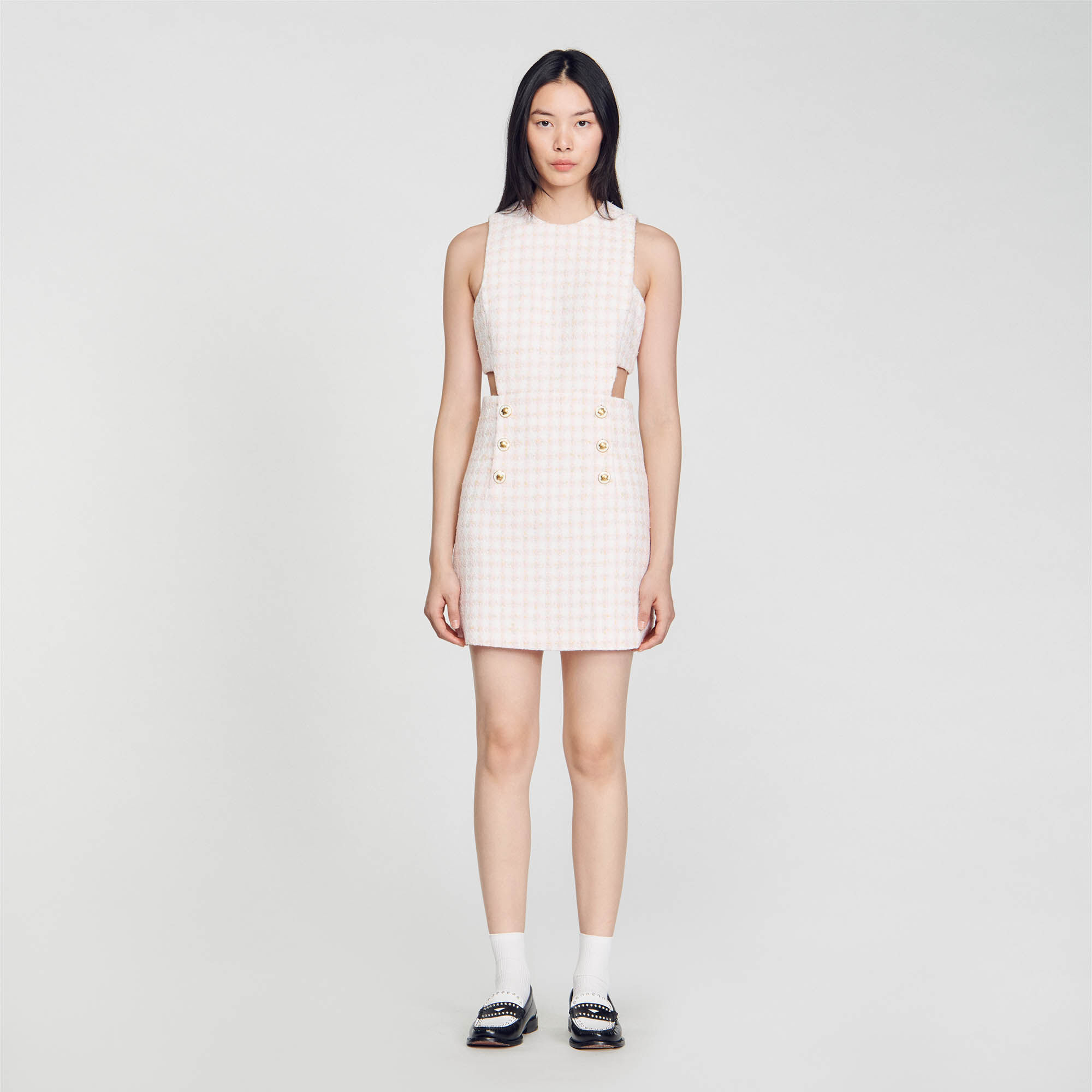 Robe sandro tweed outlet