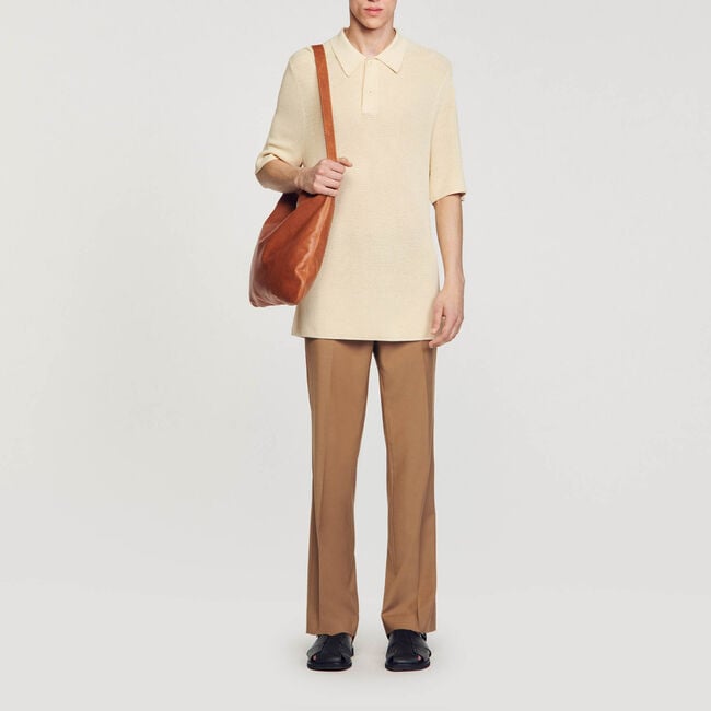 Polo en maille ajourée